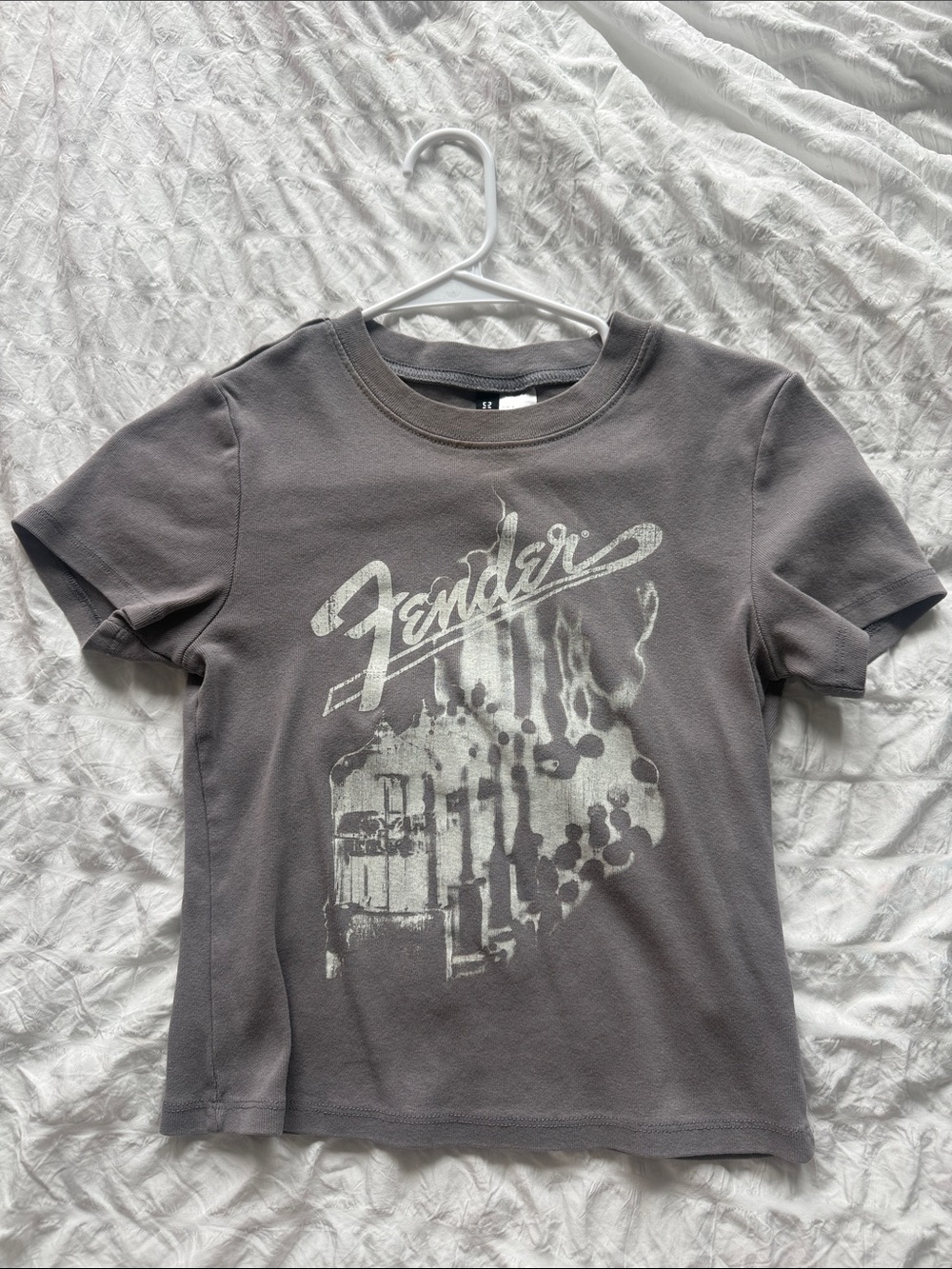 H&M Gray Fender Graphic Short-Sleeve Tee